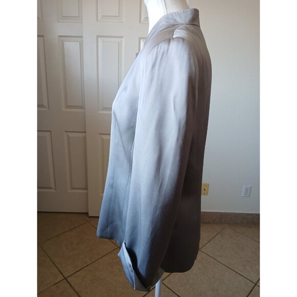 Talbots Women's Blazer Silk Blend Grey Size 8 Office Career - Picture 4 of 16
